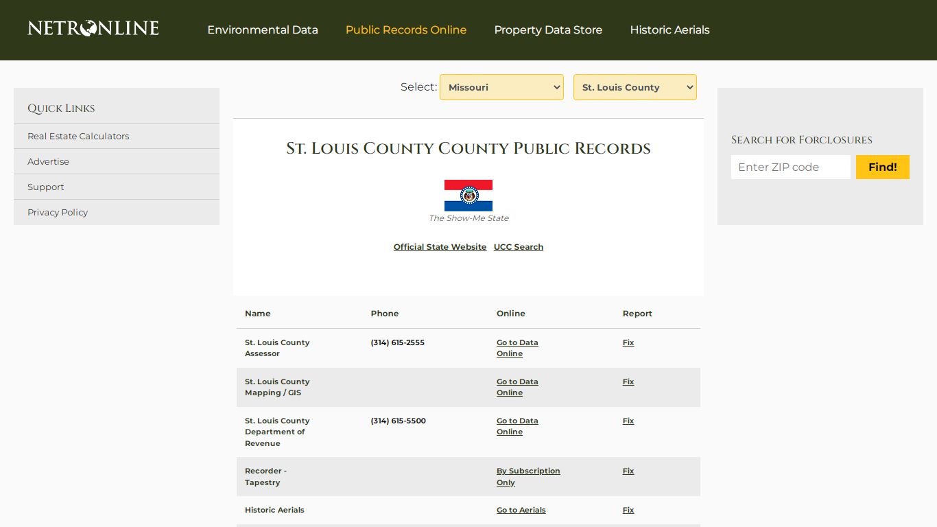 St. Louis County County Public Records - NETROnline.com